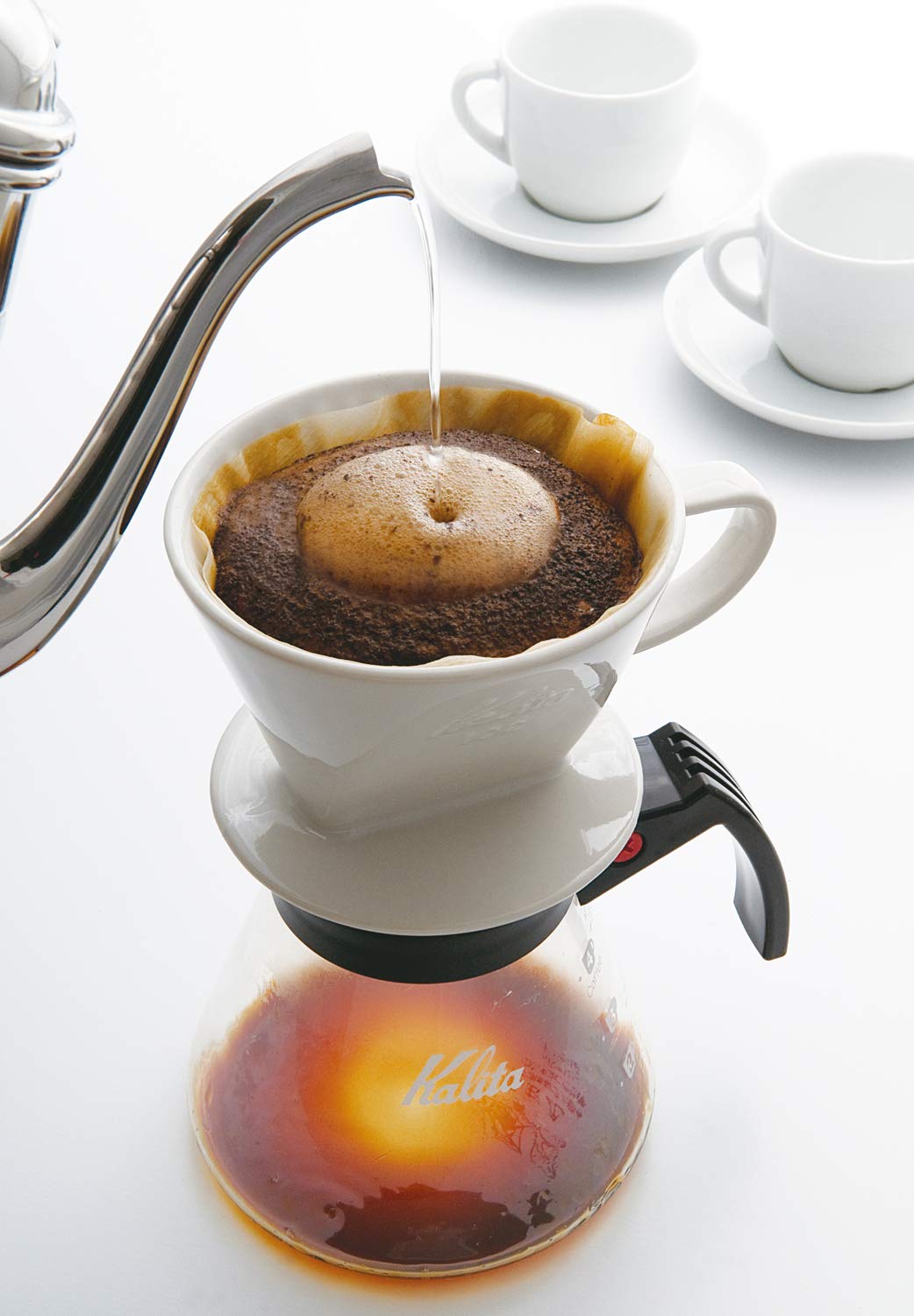 カリタ Kalita コーヒードリッパー 102-ロト 陶器 3つ穴 2~4人用